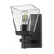 Z-Lite Lauren Wall Sconce, 1-Light, 5 In.W x 6.5 In.L x 8.5 In.H, Matte Black/Clear 819-1S-MB - alternate 7